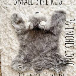 Brown Bear Rug in Faux Fur For Camping Nursery Decor - thumbnail 4
