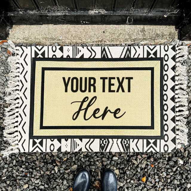 Your Text Here Sand Doormat - All Weather Door Mat Personalized Customized Weatherproof Housewarming Gift - image 1