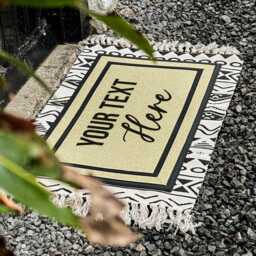 Your Text Here Sand Doormat - All Weather Door Mat Personalized Customized Weatherproof Housewarming Gift - thumbnail 2