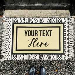 Your Text Here Sand Doormat - All Weather Door Mat Personalized Customized Weatherproof Housewarming Gift - thumbnail 1