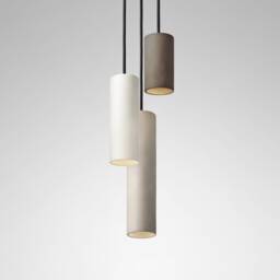 Handmade Concrete Pendant Light Trio Modern Minimalist Hanging Lamp Made in Italy - thumbnail 1