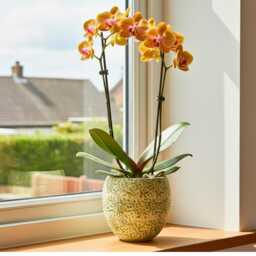 Nikai Ochre Yellow Ceramic Plant Pot - Multiple Sizes - thumbnail 3