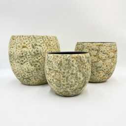 Nikai Ochre Yellow Ceramic Plant Pot - Multiple Sizes - thumbnail 2