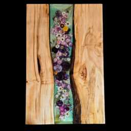 "Coffee Table Sofa Made Of Lime Wood Led Flower Design ""Immediately Available" - thumbnail 2