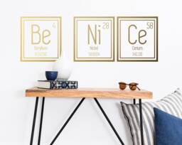 Periodic Table Decal Wall - Chemistry Art, Be Nice Decal, Teacher Classroom Decor, Quote, Quote Sticker - thumbnail 1