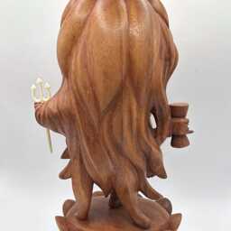 "Anime Shiva Statue, Nataraja Sculpture - Wood Carving, Deity, Altarpiece Totem. ""Shiwa" - thumbnail 3