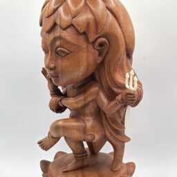 "Anime Shiva Statue, Nataraja Sculpture - Wood Carving, Deity, Altarpiece Totem. ""Shiwa" - thumbnail 2