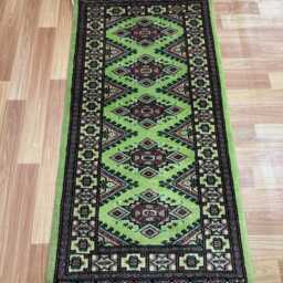 2x4 Pistachio Green Bokhara Rug - 0.60x1.20 Bedroom Luxury Area Turkish Fine Quality Afghan - thumbnail 2