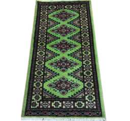 2x4 Pistachio Green Bokhara Rug - 0.60x1.20 Bedroom Luxury Area Turkish Fine Quality Afghan - thumbnail 1