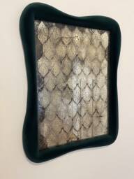 "Vintage Wavy Wall Mirror 62x82 cm - 24, 4""x32, 3" - thumbnail 1