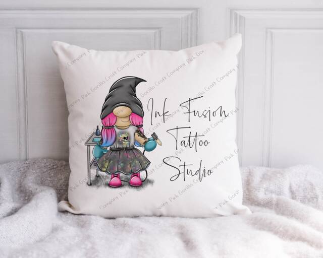 Tattooist Cushion, Cushion For Her, Pillow, Tattoo Shop, Female Tattooist, Gift Gift Gonk - image 1