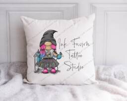 Tattooist Cushion, Cushion For Her, Pillow, Tattoo Shop, Female Tattooist, Gift Gift Gonk - thumbnail 1