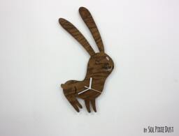 Cute Rabbit - Wooden Wall Clock - thumbnail 1