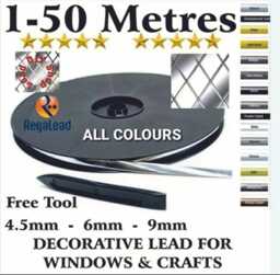 Self Adhesive Lead Strip For Windows & Crafts All Colours Genuine Regalead Diy - thumbnail 1
