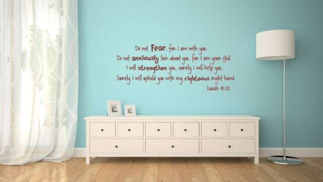 Do Not Fear, For I Am With You. Isaiah 4110 Interior Vinyl Wall Decal - image 1