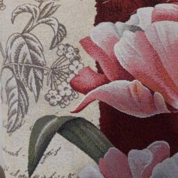 Pink Tulip Jacquard Tapestry Cushion Cover 45x45 cm. Trendy Interior Decoration - Decorative Housewarming Birthday - thumbnail 4