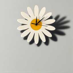 Daisy Shaped Clock - Bespoke Size, Colours & Shapes Made - Engraving Services - thumbnail 3