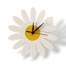 Daisy Shaped Clock - Bespoke Size, Colours & Shapes Made - Engraving Services - thumbnail 2