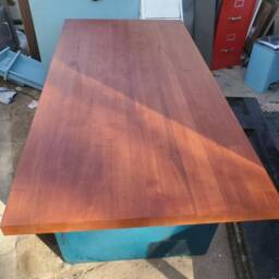Made To Order Vintage Steel Desk - Refurbished With Wood Top - thumbnail 4