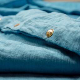 Teal Bedding Set From 100% Washed Linen - thumbnail 2
