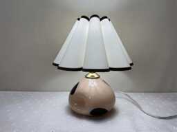 Handmade Glass Table Lamp Fabric Shade Bedside Light - thumbnail 1