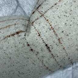 Wool Mix Check Cushion Cover John Lewis Fabric Natural Heritage Double-Sided Handmade UK - thumbnail 3