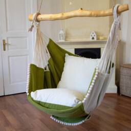 Hammock Chair Green/White - thumbnail 4