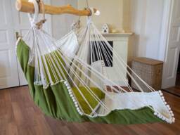 Hammock Chair Green/White - thumbnail 1