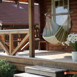 Hammock Chair Green/White - thumbnail 3