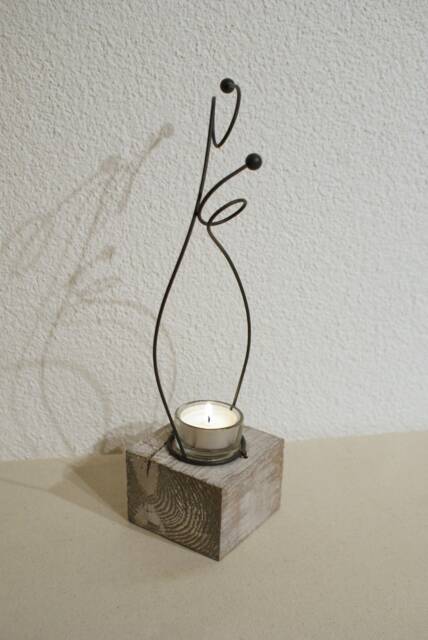 Trad Figure - Reclaimed Wood Tealight Holder - image 1
