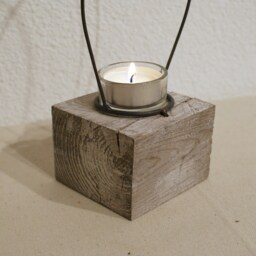 Trad Figure - Reclaimed Wood Tealight Holder - thumbnail 2