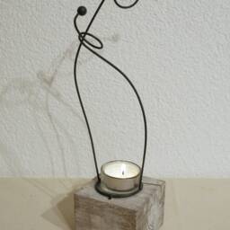 Trad Figure - Reclaimed Wood Tealight Holder - thumbnail 4