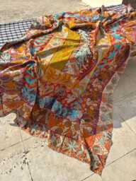 Indian Cotton Kantha Suzani Quilt Boho Home Bedding