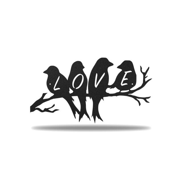 Love Birds Metal Wall Art - image 1