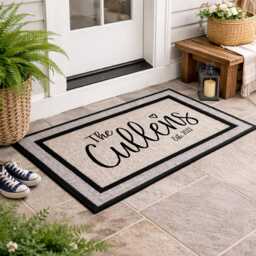 Gift For Couples - Personalized Outdoor Rug Doormat Family Name Housewarming Wedding Washable - thumbnail 4