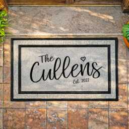 Gift For Couples - Personalized Outdoor Rug Doormat Family Name Housewarming Wedding Washable - thumbnail 3