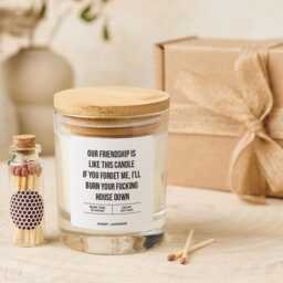 Funny Friendship Candle Gift Rude Farewell New Job Christmas Or Birthday Present For Best Friend Roommate Colleague Vegan Soy Wax - thumbnail 1