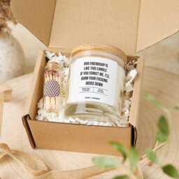 Funny Friendship Candle Gift Rude Farewell New Job Christmas Or Birthday Present For Best Friend Roommate Colleague Vegan Soy Wax - thumbnail 3