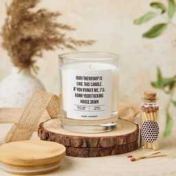 Funny Friendship Candle Gift Rude Farewell New Job Christmas Or Birthday Present For Best Friend Roommate Colleague Vegan Soy Wax - thumbnail 2