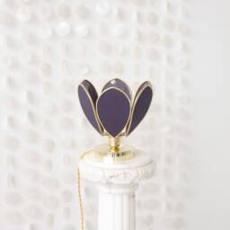 Flower Table Lamp - Midnight Blue & Gold - thumbnail 2