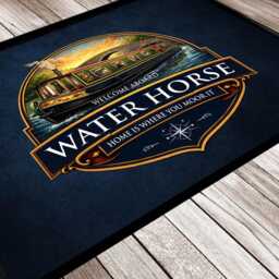 Personalised Barge Boat Mat Narrow Traditional - Welcome Canal Boat Mat - thumbnail 2