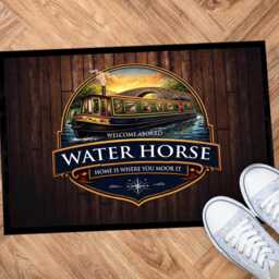 Personalised Barge Boat Mat Narrow Traditional - Welcome Canal Boat Mat - thumbnail 3