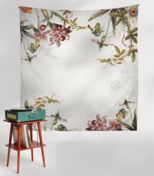 Classic Tropical Flowers - Wall Tapestry Tapestry Hangings Wanderlust Bohemian Home Decor Dorm T#61 - thumbnail 1