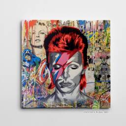 David Bowie Ziggy Stardust Graffiti Canvas Art Wall Print Picture Banksy Style Framed Home Decor -D331 - thumbnail 2