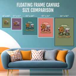 Funny Jewish Food Art, Retro Latke & Sour Cream Framed Canvas Print - thumbnail 4