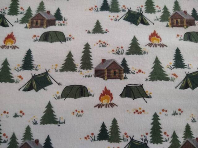 Cabin in The Woods Extra Large Receiving Blanket - Baby Swaddle Campfire Camping Tents Gift Hannahs Homestead2 - image 1