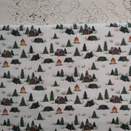 Cabin in The Woods Extra Large Receiving Blanket - Baby Swaddle Campfire Camping Tents Gift Hannahs Homestead2 - thumbnail 2
