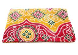 Handmade Kantha Quilt Indian Cotton Bedspread Bedding , Throw