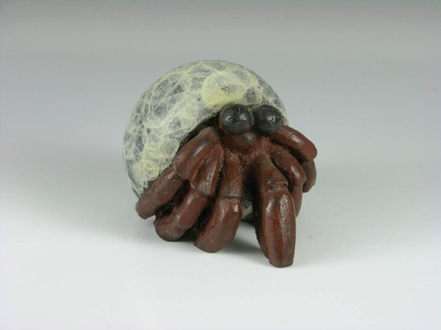 Bronze Hermit Crab Figurine - Sea Animal Sculpture, Yolk Art - image 1