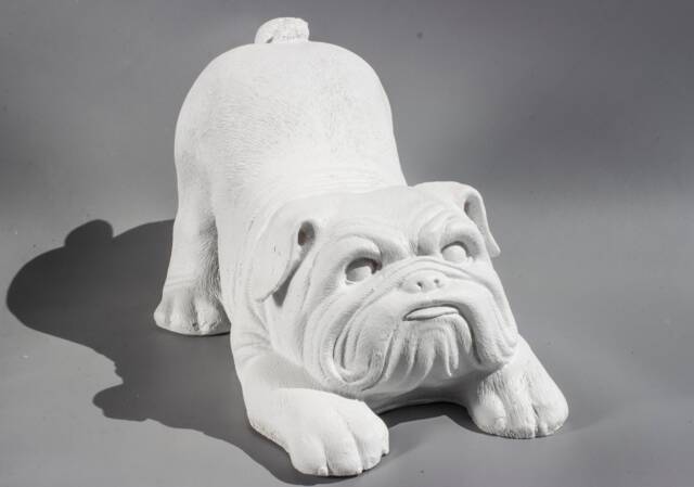Dog Urn For Ashes Unpainted English Bulldog Memorial Statue Ready To Paint Cremation Sculpture Pet Funeral Keepsake Casket Outdoor Decor